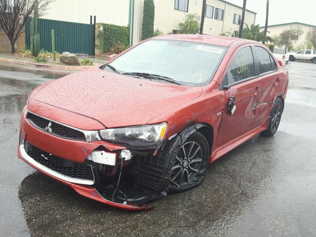 JA32U2FU7HU007548 - 2017 MITSUBISHI LANCER ES RED photo 2