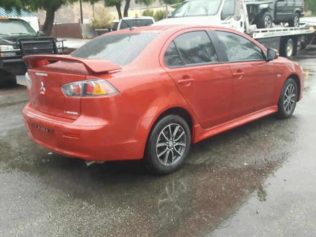 JA32U2FU7HU007548 - 2017 MITSUBISHI LANCER ES RED photo 4