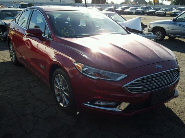 3FA6P0PU4HR160897 - 2017 FORD FUSION SE BURGUNDY photo 1