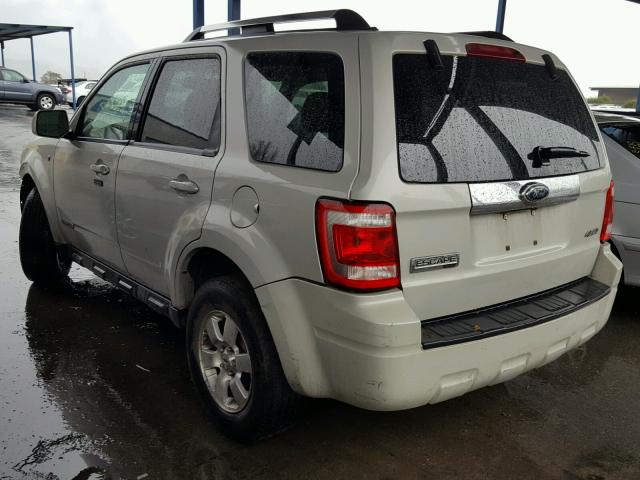 1FMCU94128KD75148 - 2008 FORD ESCAPE LIM CREAM photo 3