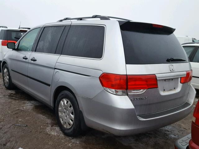 5FNRL3H2XAB041535 - 2010 HONDA ODYSSEY LX SILVER photo 3