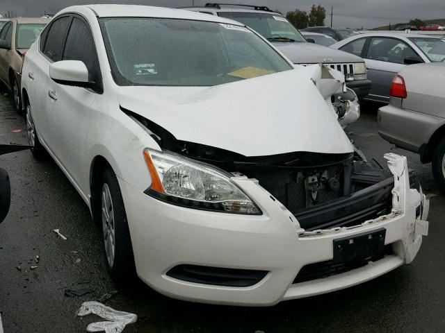 3N1AB7APXDL670878 - 2013 NISSAN SENTRA S WHITE photo 1