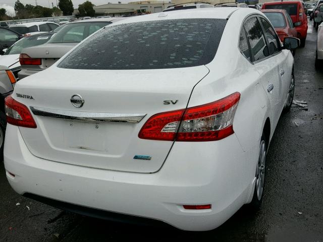 3N1AB7APXDL670878 - 2013 NISSAN SENTRA S WHITE photo 4