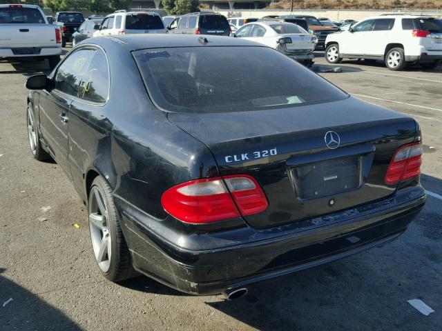 WDBLJ65G42T128440 - 2002 MERCEDES-BENZ CLK 320 BLACK photo 3