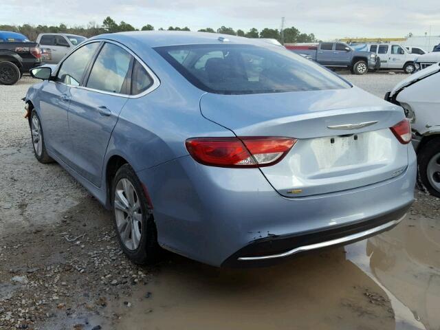 1C3CCCAB6FN633348 - 2015 CHRYSLER 200 LIMITE BLUE photo 3