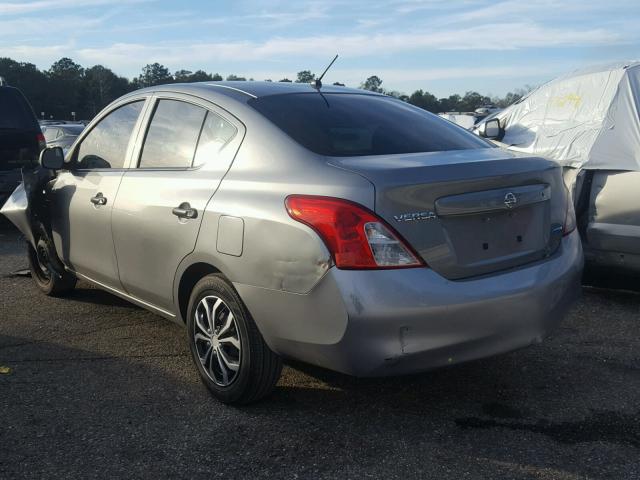 3N1CN7AP6CL915125 - 2012 NISSAN VERSA S SILVER photo 3