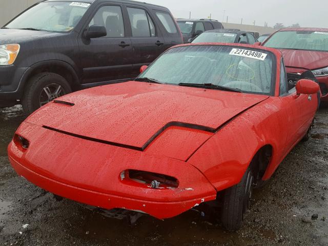 JM1NA3513L0150131 - 1990 MAZDA MX-5 MIATA RED photo 2