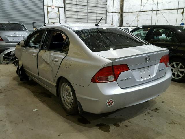 JHMFA36276S020226 - 2006 HONDA CIVIC HYBR SILVER photo 3