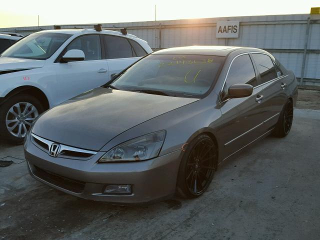 1HGCM66877A074684 - 2007 HONDA ACCORD EX CHARCOAL photo 2