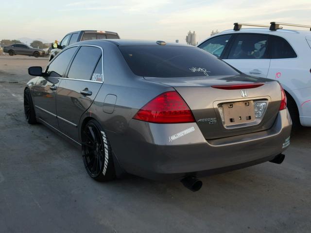 1HGCM66877A074684 - 2007 HONDA ACCORD EX CHARCOAL photo 3