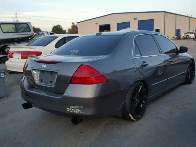 1HGCM66877A074684 - 2007 HONDA ACCORD EX CHARCOAL photo 4