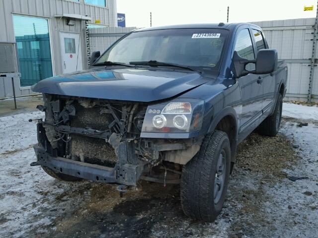 1N6AA0EC3DN310301 - 2013 NISSAN TITAN S BLUE photo 2