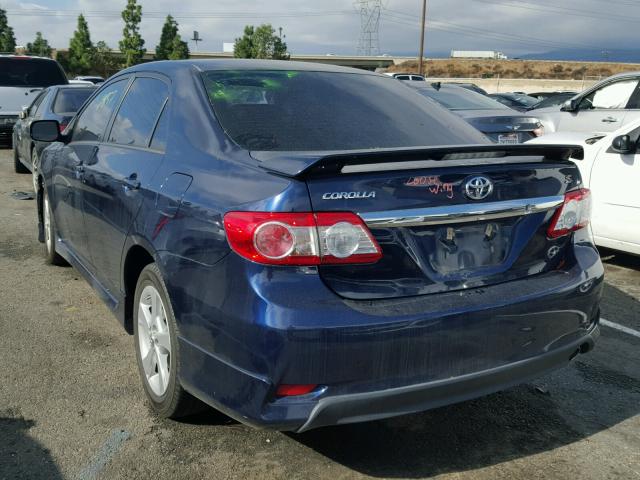 5YFBU4EE4CP044148 - 2012 TOYOTA COROLLA BA BLUE photo 3