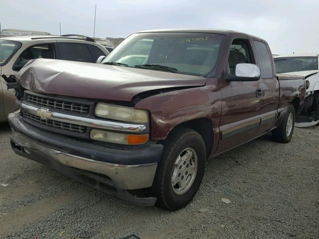 2GCEC19V121250548 - 2002 CHEVROLET SILVERADO BURGUNDY photo 2