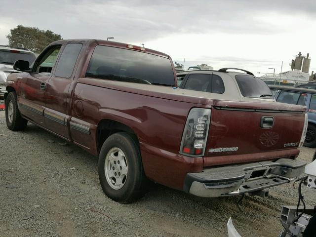 2GCEC19V121250548 - 2002 CHEVROLET SILVERADO BURGUNDY photo 3