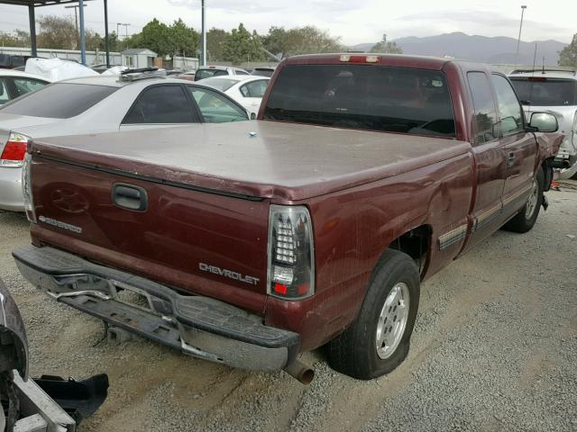 2GCEC19V121250548 - 2002 CHEVROLET SILVERADO BURGUNDY photo 4