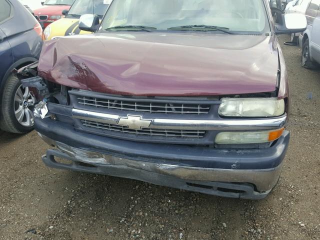 2GCEC19V121250548 - 2002 CHEVROLET SILVERADO BURGUNDY photo 7