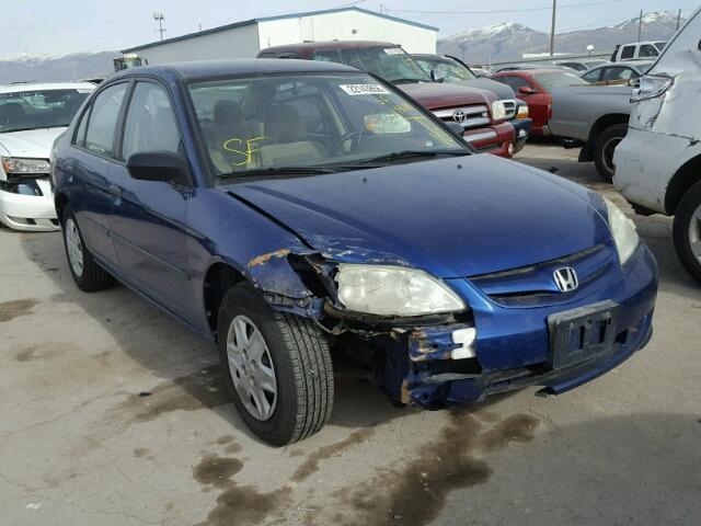 2HGES163X4H568931 - 2004 HONDA CIVIC DX V BLUE photo 1