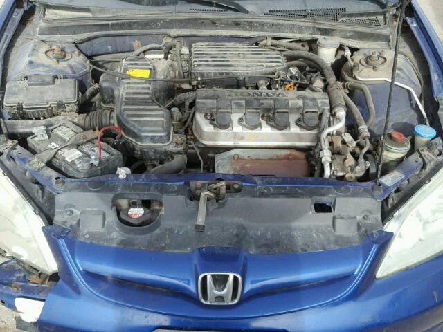 2HGES163X4H568931 - 2004 HONDA CIVIC DX V BLUE photo 7