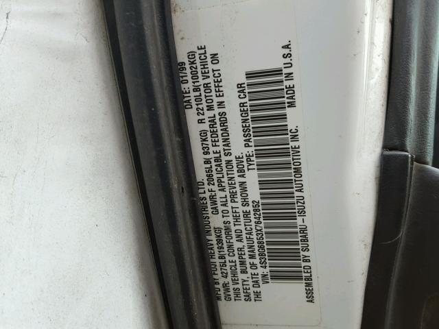 4S3BG6853X7642852 - 1999 SUBARU LEGACY OUT WHITE photo 10