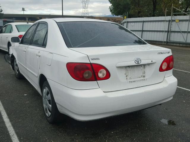 1NXBR32E85Z438723 - 2005 TOYOTA COROLLA CE WHITE photo 3