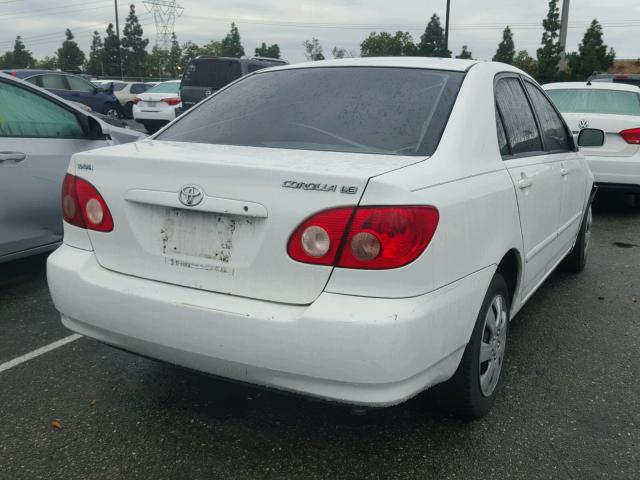 1NXBR32E85Z438723 - 2005 TOYOTA COROLLA CE WHITE photo 4