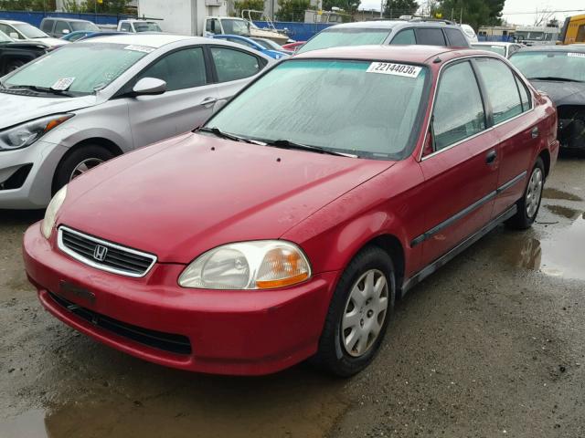 1HGEJ6677WL026064 - 1998 HONDA CIVIC LX RED photo 2