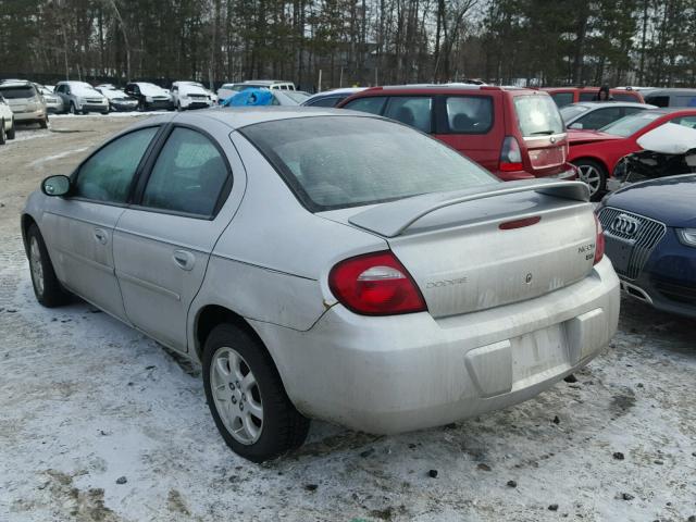 1B3ES56C95D212153 - 2005 DODGE NEON SXT SILVER photo 3