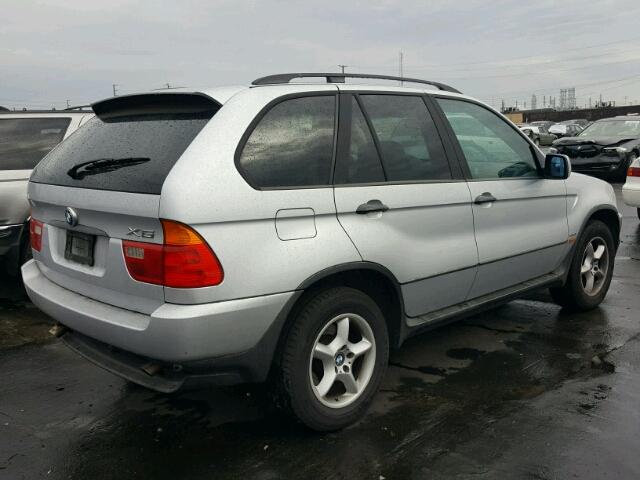 WBAFA53551LM69108 - 2001 BMW X5 3.0I SILVER photo 4