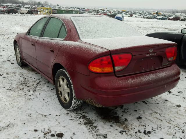 1G3NL52E74C146760 - 2004 OLDSMOBILE ALERO GL BURGUNDY photo 3