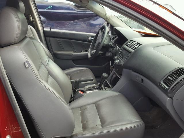 1HGCM56855A091538 - 2005 HONDA ACCORD EX RED photo 5