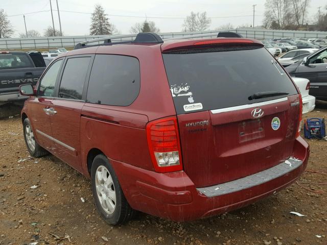 KNDMC233776029853 - 2007 HYUNDAI ENTOURAGE BURGUNDY photo 3