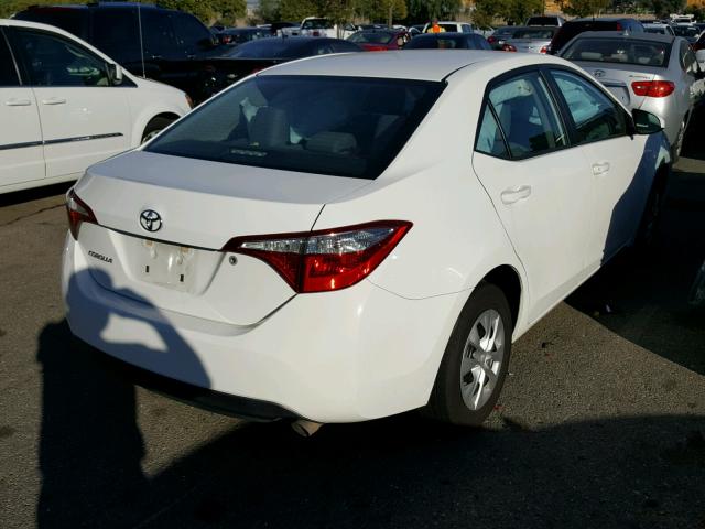 5YFBURHE1EP005609 - 2014 TOYOTA COROLLA L WHITE photo 4