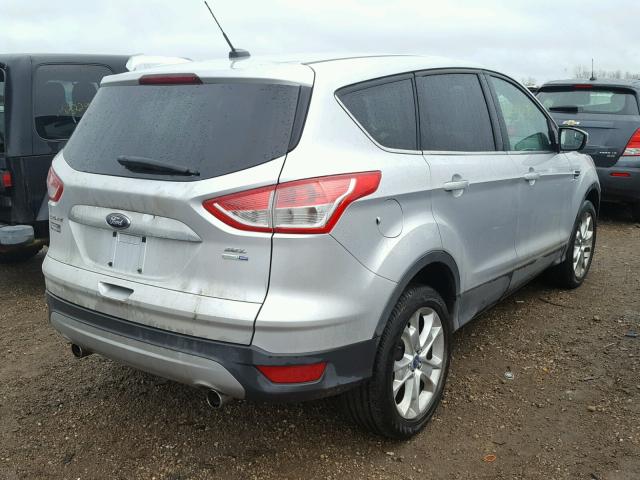 1FMCU9HXXDUB70688 - 2013 FORD ESCAPE SEL SILVER photo 4