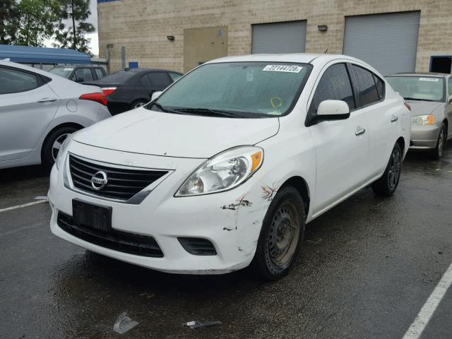 3N1CN7AP7DL887479 - 2013 NISSAN VERSA S WHITE photo 2