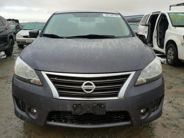 3N1AB7APXEY262496 - 2014 NISSAN SENTRA S CHARCOAL photo 9