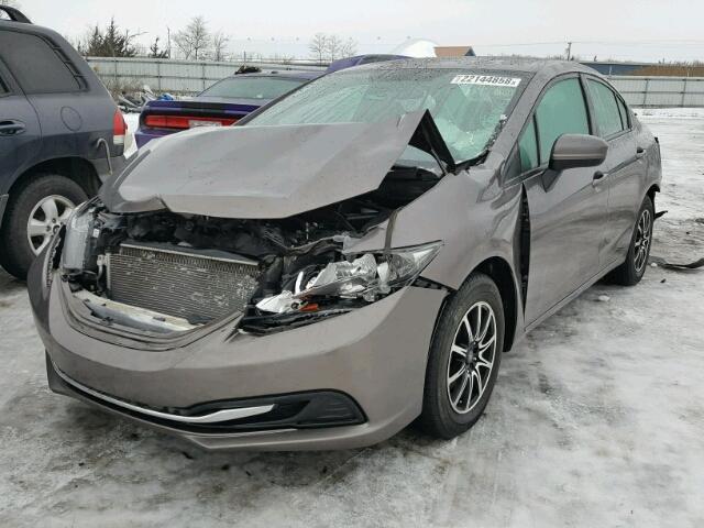 19XFB2F54EE029373 - 2014 HONDA CIVIC LX GRAY photo 2