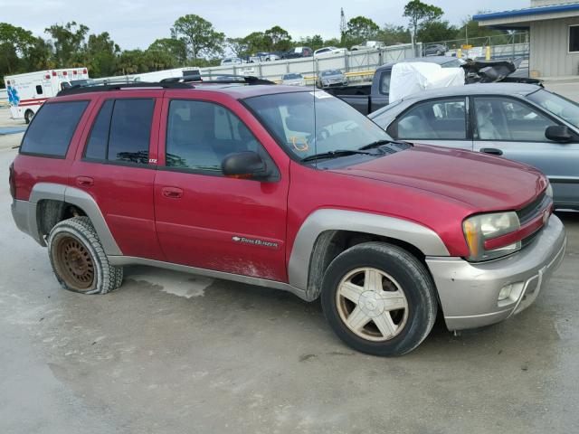 1GNDT13S522264194 - 2002 CHEVROLET TRAILBLAZE BURGUNDY photo 1