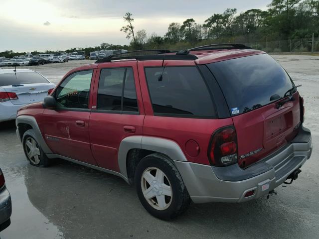 1GNDT13S522264194 - 2002 CHEVROLET TRAILBLAZE BURGUNDY photo 3