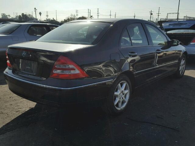 WDBRF61J24F523683 - 2004 MERCEDES-BENZ C 240 BLACK photo 4