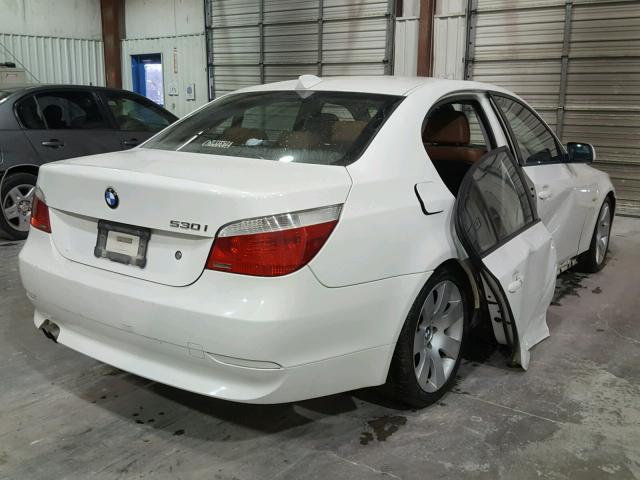 WBANE73576CM42284 - 2006 BMW 530 I WHITE photo 4