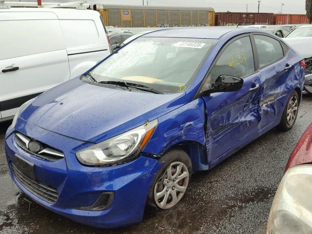 KMHCT4AE4CU064914 - 2012 HYUNDAI ACCENT GLS BLUE photo 2