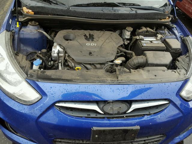 KMHCT4AE4CU064914 - 2012 HYUNDAI ACCENT GLS BLUE photo 7