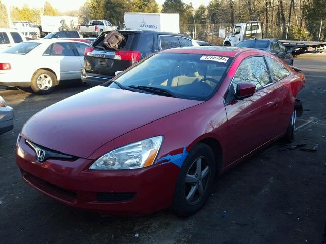 1HGCM72514A012985 - 2004 HONDA ACCORD EX RED photo 2