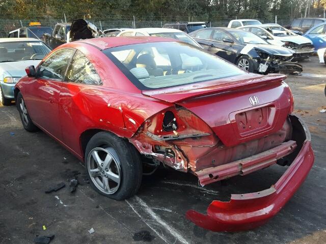 1HGCM72514A012985 - 2004 HONDA ACCORD EX RED photo 3