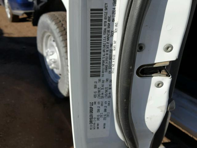 3D7UT2CL9BG551932 - 2011 DODGE RAM 2500 WHITE photo 10