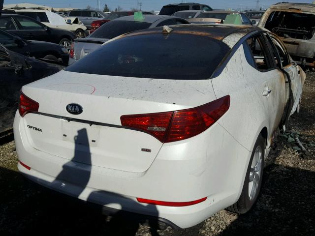 KNAGM4A75D5359324 - 2013 KIA OPTIMA LX WHITE photo 4