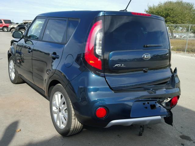 KNDJP3A57J7569822 - 2018 KIA SOUL + BLUE photo 3