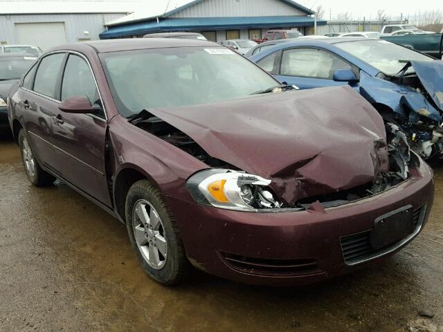 2G1WT55K279179143 - 2007 CHEVROLET IMPALA LT MAROON photo 1