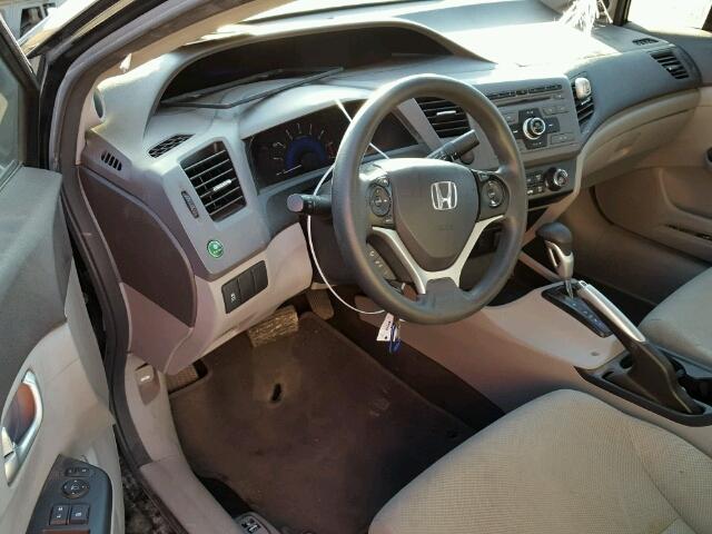 2HGFB2F86CH528155 - 2012 HONDA CIVIC EX შავი ფოტო 9